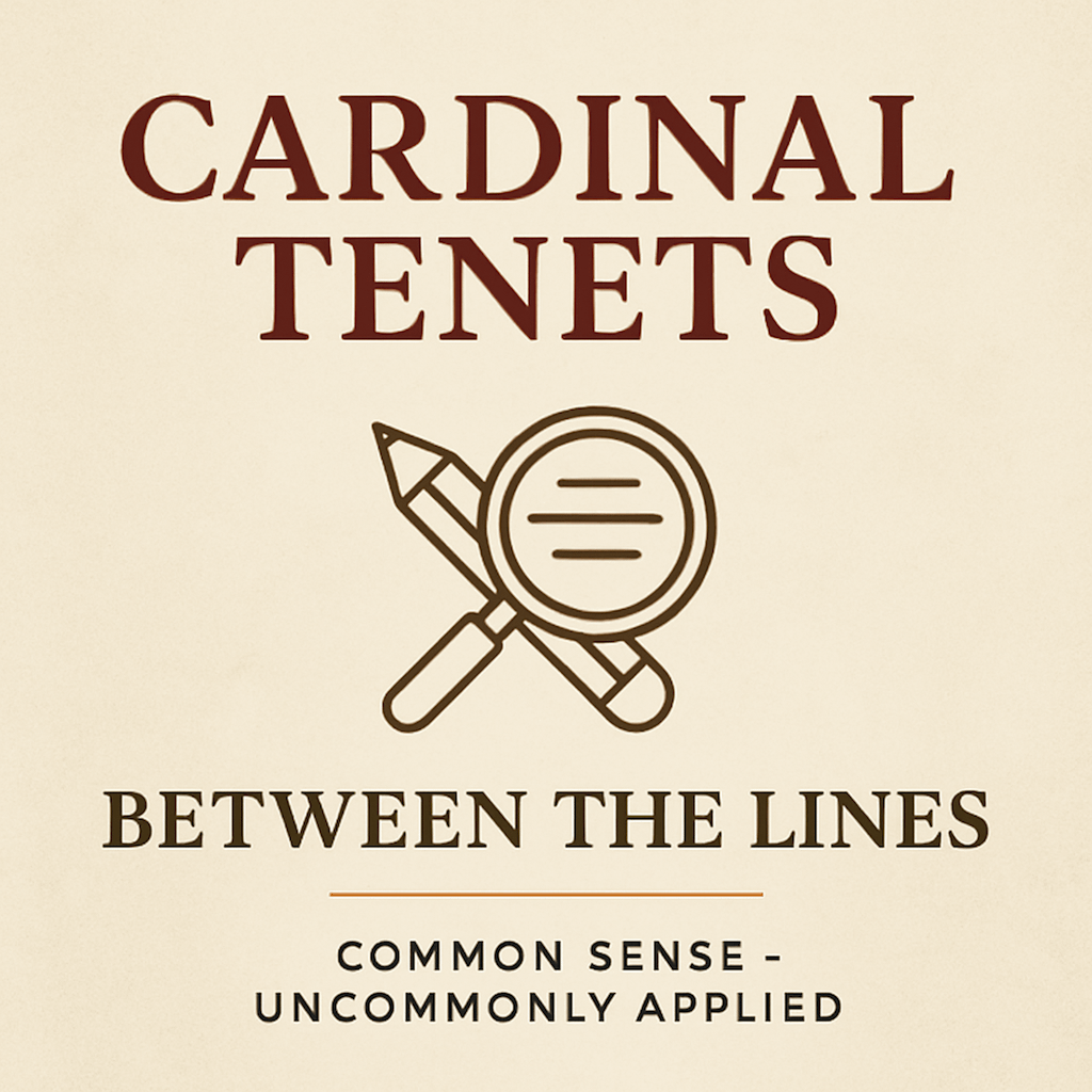 Artwork for Between the Lines podcast featuring a magnifying glass and pencil icon
