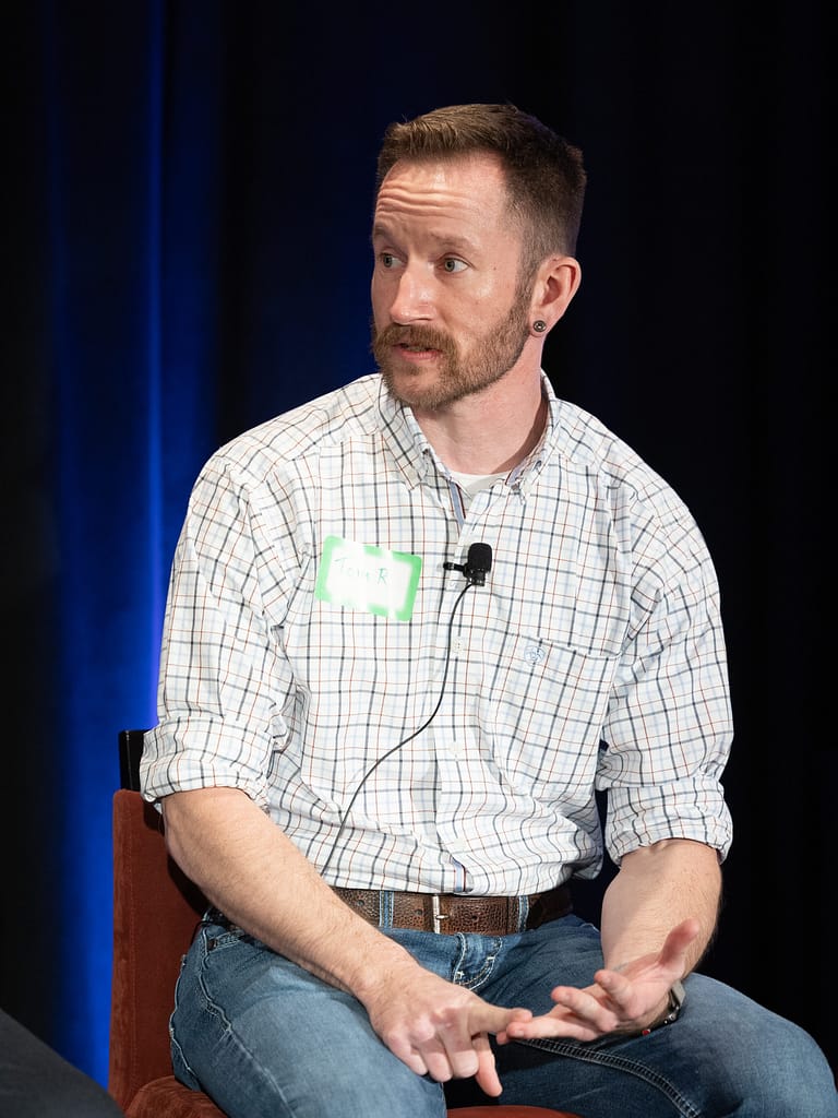 Thomas Rocharz of Cardinal Tenets sitting for a panel