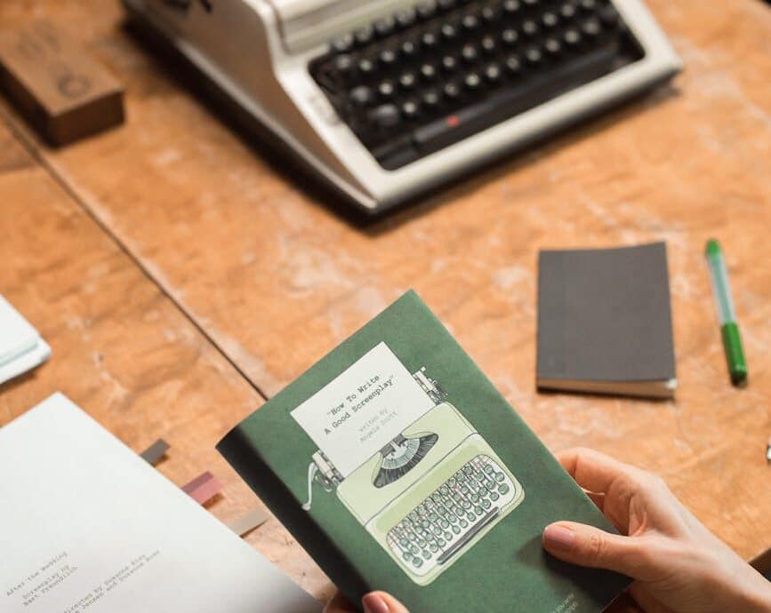 a person holding a book